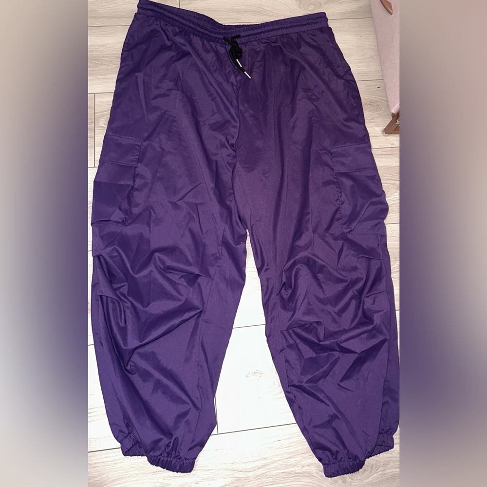 Purple Jogger/Cargo Pants plus size 4X (fits most like a true 2X/3X)